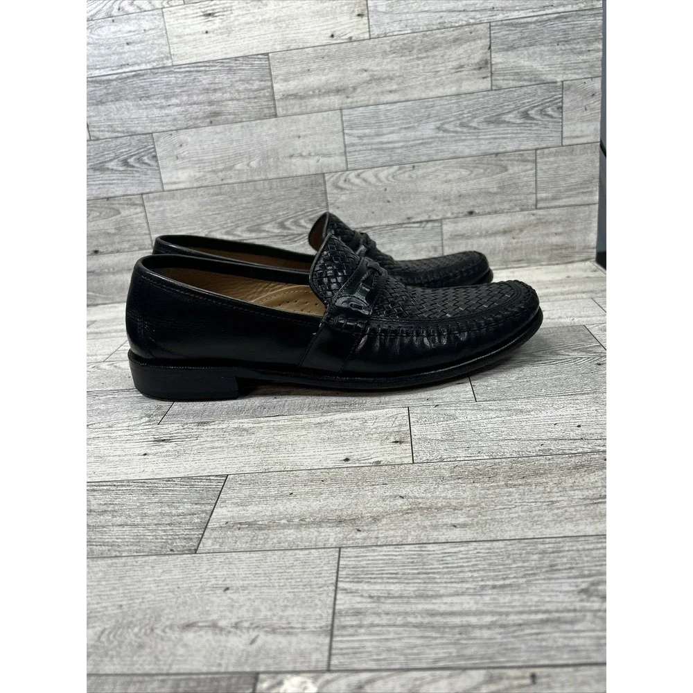 Florsheim 12073‎ Jareth Black Woven Dress Shoes Loafers Men's US 9D